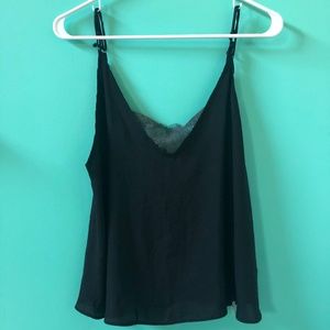 NEW! Free People Black Lace Loose Tank Top